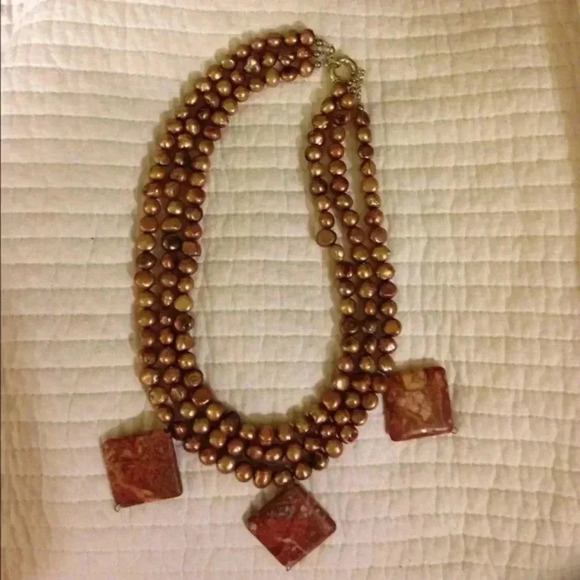 One of a kind pear stone necklace - Picture 4 of 4